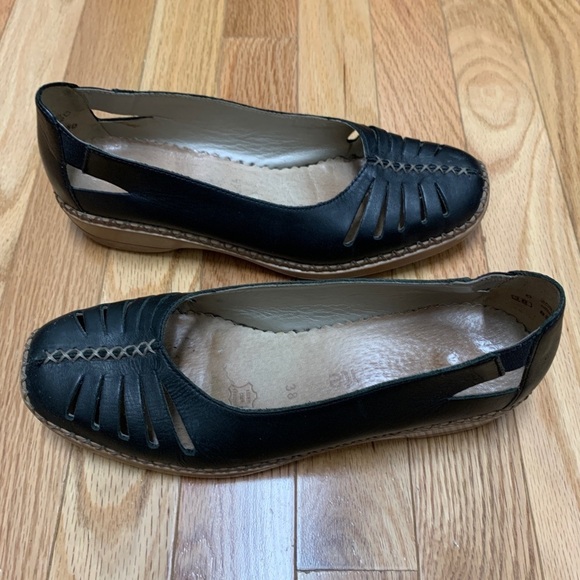 Remonte Wedge Slip-on Closed Toe Summer Pump Black Size 38‎ - Picture 4 of 4
